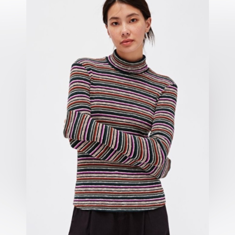 Lacausa tigerlily striped turtleneck